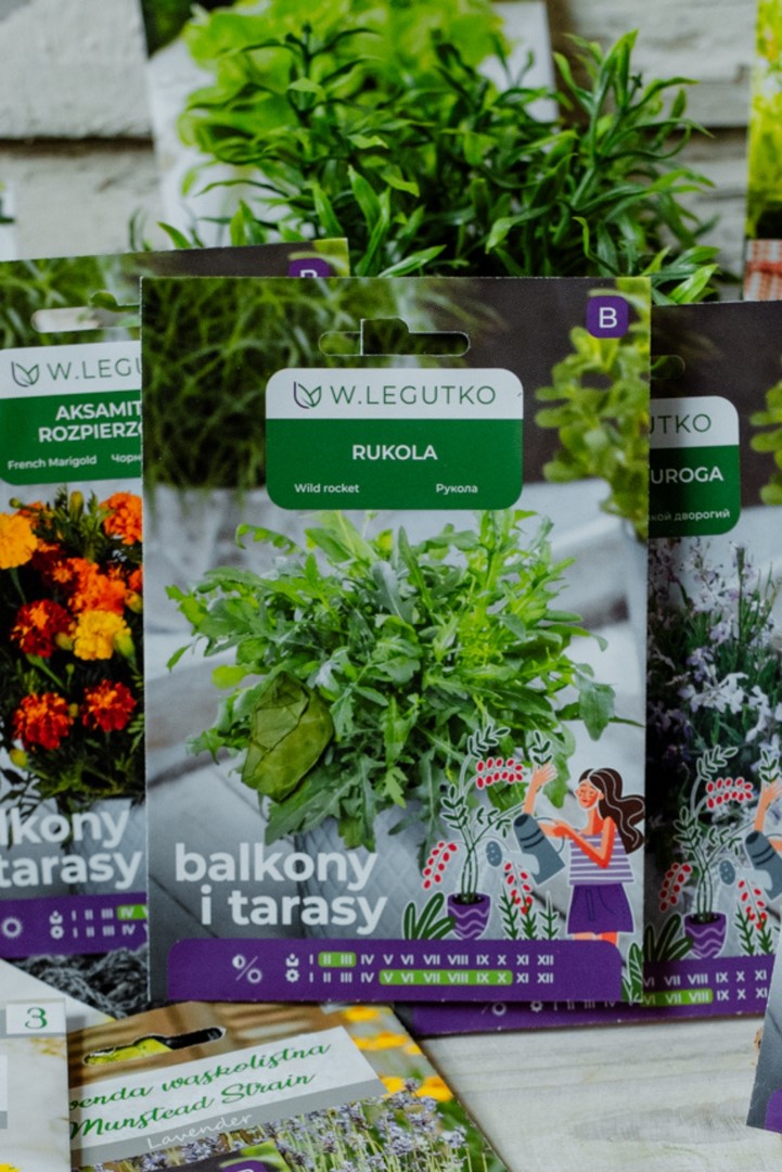 nasiona rukoli w opakowaniu